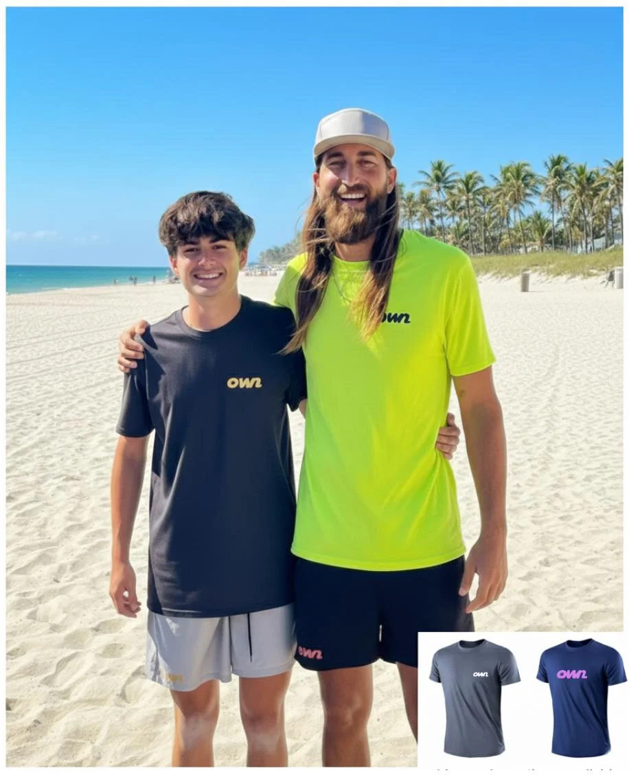 OWN Ultra-Light Dry Fit Shirt – Neon Yellow, Blue, Black & Gray- Customizable