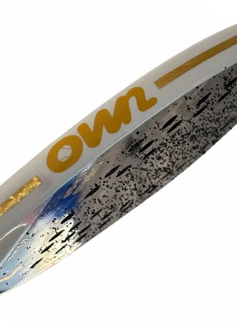 Own Silver Carbon 20mm White/Gold or Black/Gold option– Racket with Line Detail + OwnBT Grit Treatment + OwnBT 2 in 1 Bag/Towel - foto 6