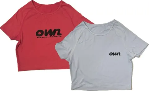 OWN Women’s Crop Top – Light Blue, Pink & Black – Customizable - foto 7