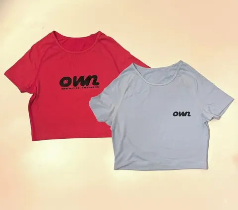 OWN Women’s Crop Top – Light Blue, Pink & Black – Customizable - foto 8