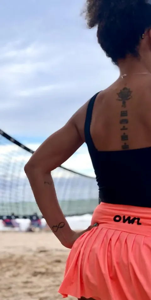 OWN Pleated Beach Tennis Skirt – Peach, Yellow & Pink – Customizable - foto 13