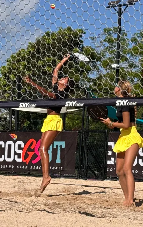 OWN Pleated Beach Tennis Skirt – Peach, Yellow & Pink – Customizable - foto 14