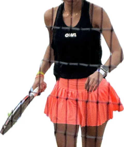 OWN Pleated Beach Tennis Skirt – Peach, Yellow & Pink – Customizable - foto 18