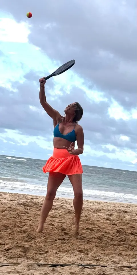 OWN Pleated Beach Tennis Skirt – Peach, Yellow & Pink – Customizable - foto 24