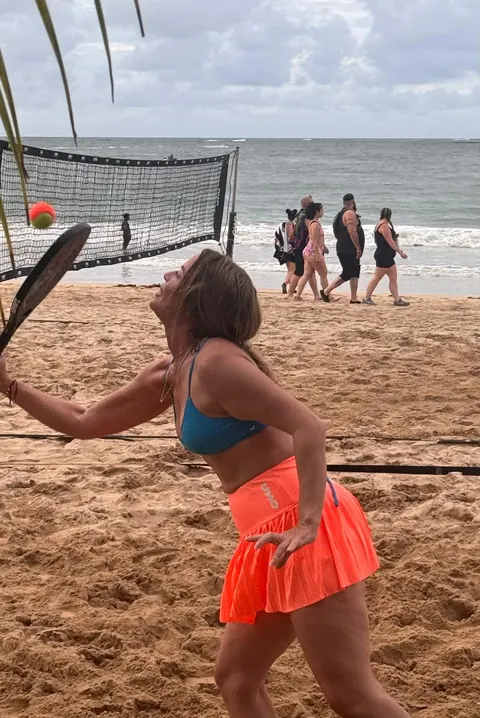 OWN Pleated Beach Tennis Skirt – Peach, Yellow & Pink – Customizable - foto 25