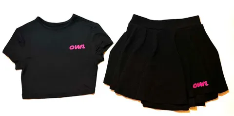 Women’s Sports High Waisted Textured Skirt with Inside Pants in Black - foto 3
