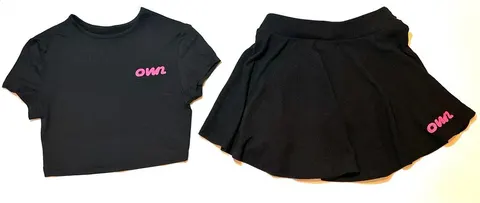 Women’s Sports High Waisted Textured Skirt with Inside Pants in Black - foto 8